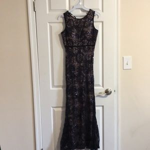 Lace Navy Long Dress